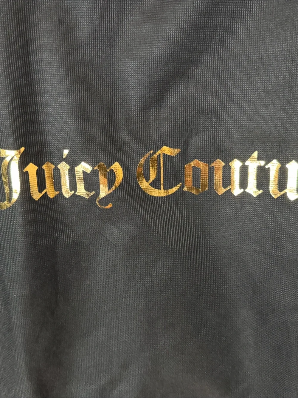 Juicy Couture Black Dust Bag with Gold Logo Drawstring